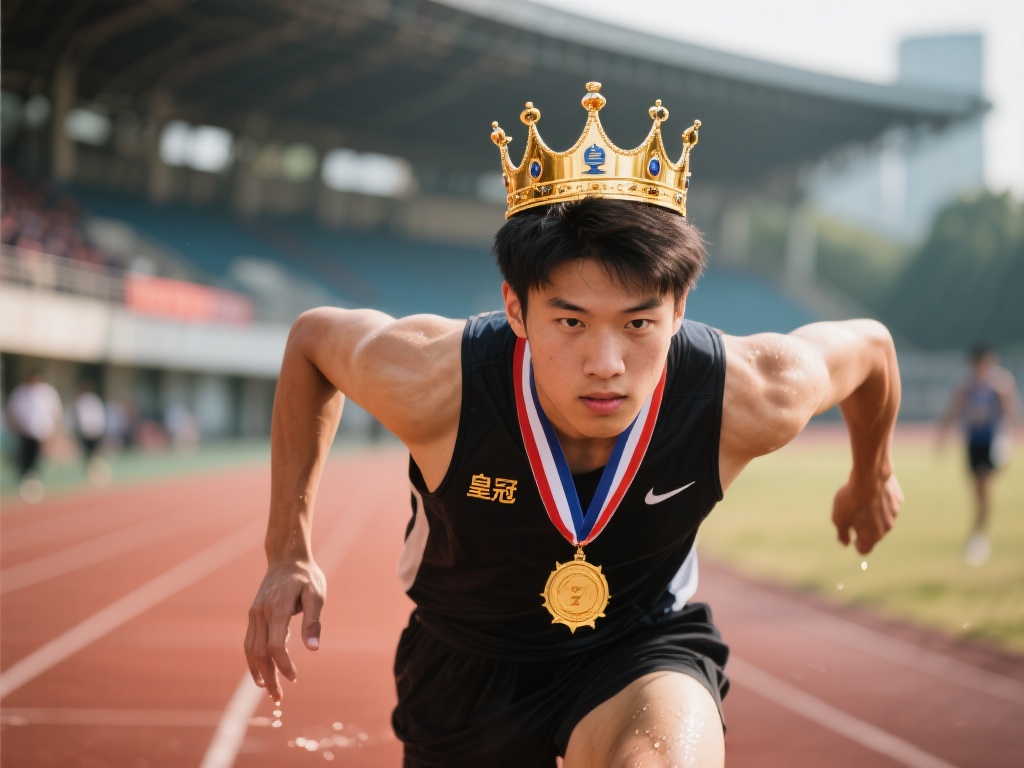 在青春的赛场上，每一滴汗水都承载着梦想，每一次冲刺